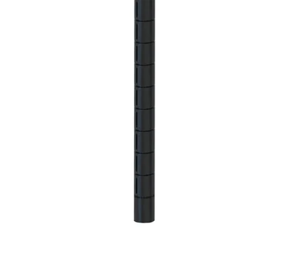 Metro 54Upqbl Qwikslot Post 54-1/2"H Mobile Clip Snaps Into Slot Black Epoxy Finish