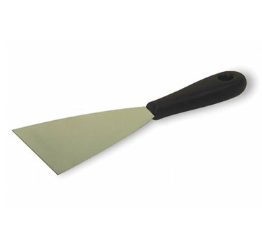 Matfer Bourgeat 112722 Triangle Spatula/Scraper 9-3/4" Length Rigid Blade Beveled CutTing Edge Stainless Steel