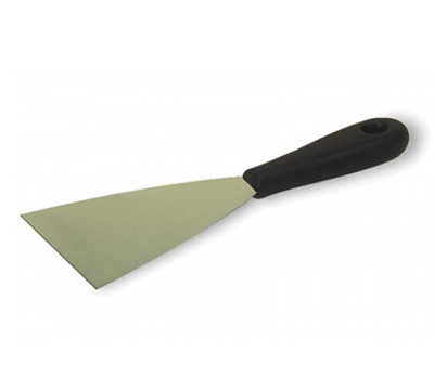 Matfer Bourgeat 112722 Triangle Spatula/Scraper 9-3/4&quot; Length Rigid Blade Beveled CutTing Edge Stainless Steel
