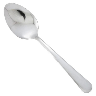Winco 0002-03 7" 18/0 Stainless Steel Dinner Spoon (Contains 1 Dozen)