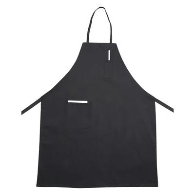 Winco BA-PBK Black Bib Apron - 33" x 26"