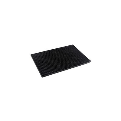 CAC China BRMT-18BK 18" L x 12" W Black Plastic Bar Service Mat (12 Each Per Case)