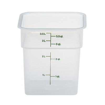 Cambro 4SFSPP190 4 qt Translucent Square CamSquare Food Container