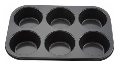 Winco AMF-6NS 13&quot; Carbon Steel Muffin Pan