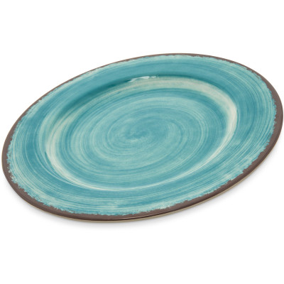 Carlisle 5400115 11" W Plastic Blue Mingle Dinner Plate