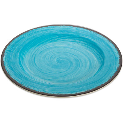 Carlisle 5400115 11" W Plastic Blue Mingle Dinner Plate