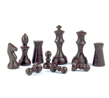 Matfer Bourgeat 380222 Chocolate Mold Chess Game Pieces 16 Per Sheet Polycarbonate