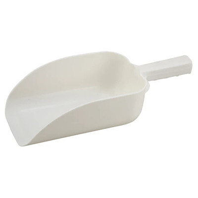 Winco PS-64 64 Oz. Flat Bottom Plastic Utility Scoop