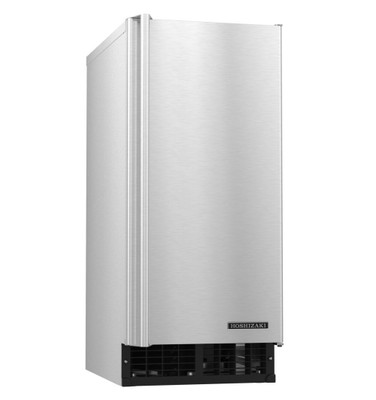 Hoshizaki AM-50BAK 14.88" W Stainless Steel Cube-Style Air-Cooled Round and Thimble Ice Maker with Bin - 115 Volts