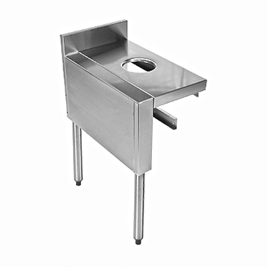 Glastender C-DW-15L Stainless Steel CHOICE Underbar Dry Waste Chute - 15"W x 24"D