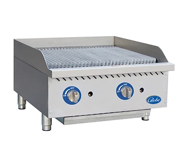 Globe GCB24G-SR 24" Countertop Gas Charbroiler - 80,000 BTU