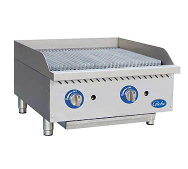 Globe GCB24G-SR 24" Countertop Gas Charbroiler - 80,000 BTU