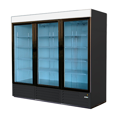 Asber ARMD-72A 82" W Three-Section Glass Door Refrigerated Merchandiser