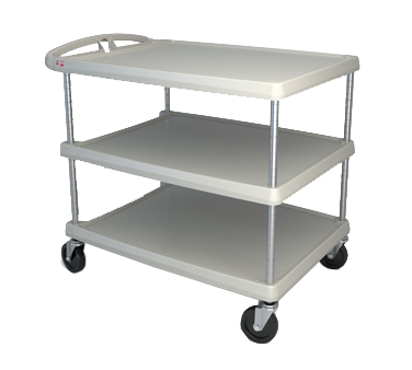 Metro MY2636-35G 27.69" W x 40.25" D x 36.88" H Gray Plastic Shelf myCart Series Utility Cart