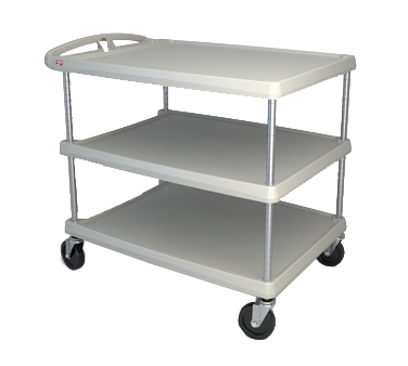 Metro MY2636-35G 27.69" W x 40.25" D x 36.88" H Gray Plastic Shelf myCart Series Utility Cart