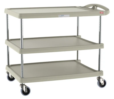 Metro MY2636-35G 27.69" W x 40.25" D x 36.88" H Gray Plastic Shelf myCart Series Utility Cart