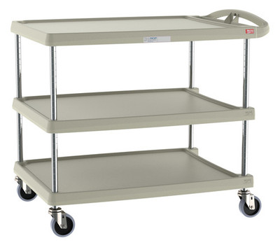 Metro MY2636-35G 27.69" W x 40.25" D x 36.88" H Gray Plastic Shelf myCart Series Utility Cart