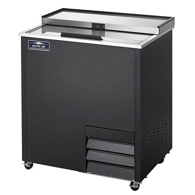 Arctic Air AGF24 24" W Black Stainless Steel 3 Epoxy Coated Shelves Glass Froster -115 Volts