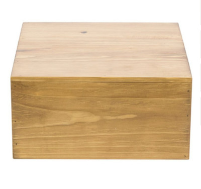 Cal-Mil 432-6-99 12"W x 12"D x 6"H Wood Madera Display Crate/Riser