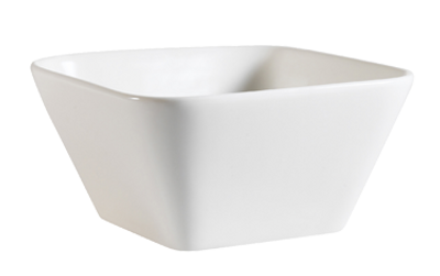 CAC China PLT-B5 12 Oz. Bone White Porcelain Square Accessories Bowl (3 Dozen Per Case)