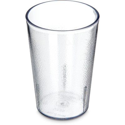 Carlisle 552607 8 Oz. Clear SAN Plastic Textured Exterior Stackable Tumbler