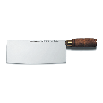 Dexter 8140 7" x 2.75" Traditional Chinese Chef's or Cook's Knife with Walnut Handle