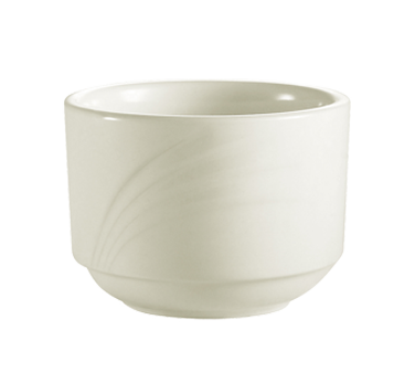 CAC China GAD-4 7.5 Oz. Bone White Porcelain Round Garden State Bouillon Cup (3 Dozen Per Case)
