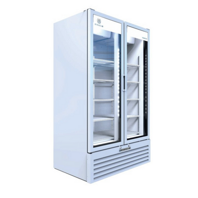 Beverage Air MT34-1W 39.5" W Two-Section Glass Door Marketeer Series Refrigerated Merchandiser