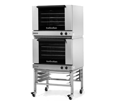 Moffat E28M4 Turbofan Doublestack with Casters Electric Convection Oven (2 each E28M4 + 1 each DSK27/28/31C)