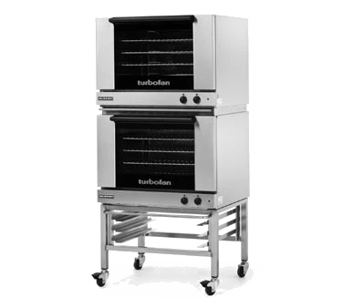Moffat E28M4 Turbofan Doublestack with Casters Electric Convection Oven (2 each E28M4 + 1 each DSK27/28/31C)