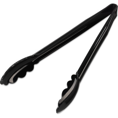 Carlisle 471203 12" L Plastic Black Carly Utility Tongs