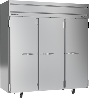 Beverage Air HF3HC-1S 78" W Three-Section Solid Door Reach-In Horizon Series Freezer - 115 Volts
