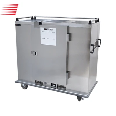 Cres Cor EB150A 150 Covered Plates Stainless Steel Single Door Insulated Mobile Banquet Cabinet - 120 Volts