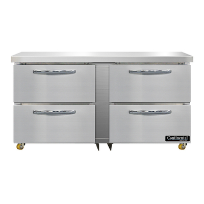 Continental Refrigerator SWF60N-U-D 60"W Two-Section Undercounter Freezer