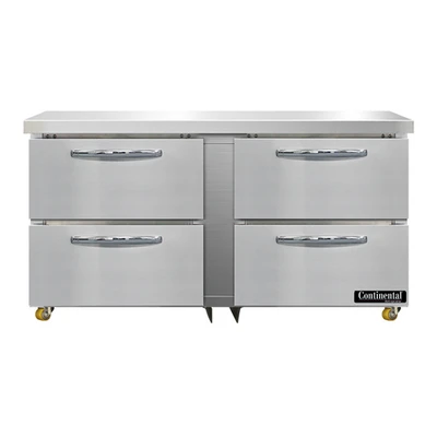 Continental Refrigerator SWF60N-U-D 60"W Two-Section Undercounter Freezer