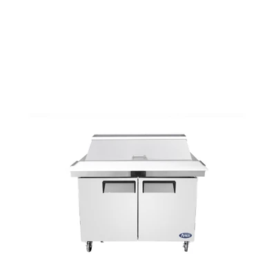 Atosa MSF8306GR 48.2" W 2-Sections 2 Doors Sandwich and Salad Mega Top Refrigerator - 115 Volts
