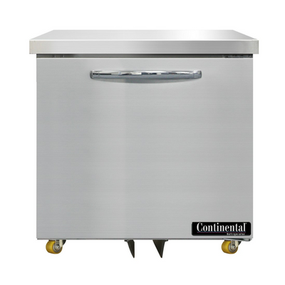 Continental Refrigerator DF32N-U 32&quot;W One-Section Stainless Steel Door Designer Line Undercounter Freezer