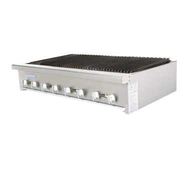 Turbo Air TARB-48-LP 48" Liquid Propane Countertop Radiance Charbroiler - 120,000 BTU