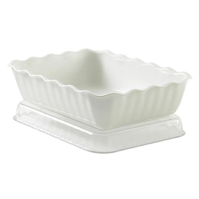 Cambro DC10148 13-3/4"W White Rectangle Deli Crock - 6/Case
