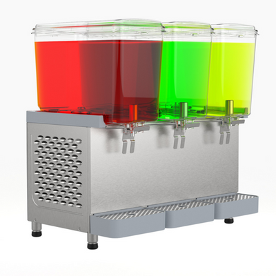 Crathco-UNIC SR-35-16 Classic Pro Bubbler (3) 4.75 Gal. Stainless Steel Base Pre Mix Cold Beverage Dispenser - 120 Volts