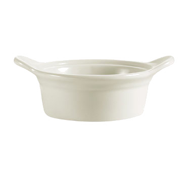 CAC China CAS-22 15 Oz. Bone White Ceramic Oval Casserole (2 Dozen Per Case)