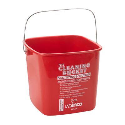 Winco PPL-3R Cleaning Bucket 3 qt