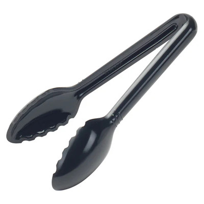 Winco CVST-6K 6" Polycarbonate Black Serving Tong