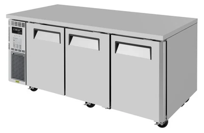 Turbo Air JUR-72-N6 70.88"W Three-Section Stainless Steel Door Reach-In J Series Side Mount Undercounter Refrigerator