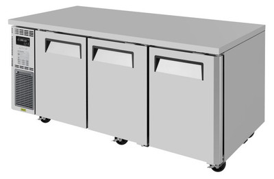 Turbo Air JUR-72-N6 70.88"W Three-Section Stainless Steel Door Reach-In J Series Side Mount Undercounter Refrigerator