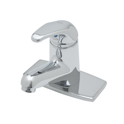 T&amp;S Brass B-2703-VF05 Faucet single lever deck mount 16" stainless steel flex hose 4" deckplate