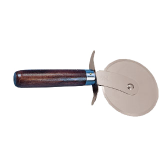 American Metalcraft PC7400 4" Stainless Steel Pizza Cutter Wood Handle