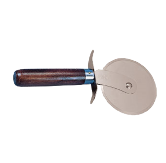 American Metalcraft PC7400 4" Stainless Steel Pizza Cutter Wood Handle