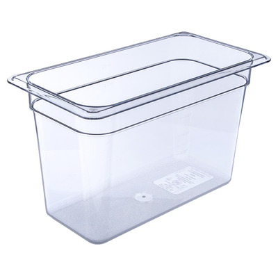 Carlisle 3066907 7.3 Qt. 1/3 Size PolyCarbonate Clear Storplus Food Pan