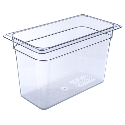 Carlisle 3066907 7.3 Qt. 1/3 Size PolyCarbonate Clear Storplus Food Pan
